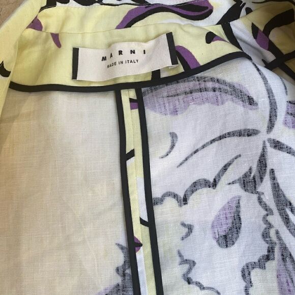 NEVER WORN Marni yellow linen print blazer/jacket - Picture 7 of 8